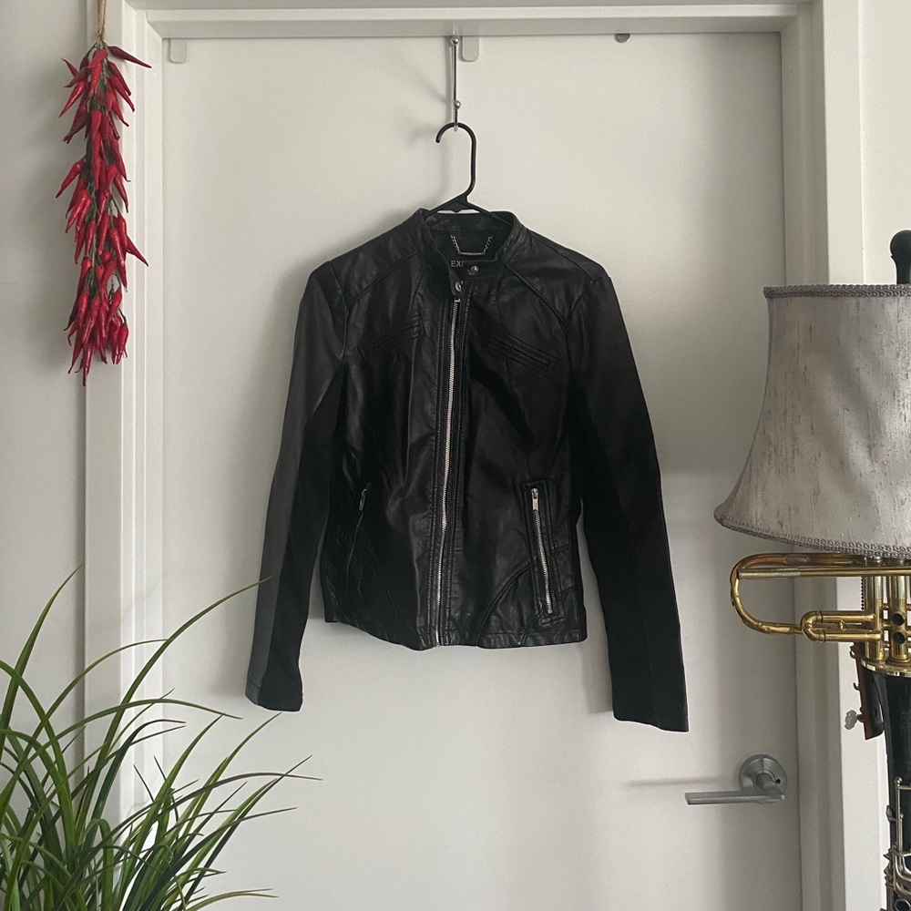 Faux leather jacket